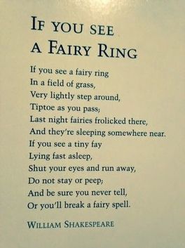 Poem If you see a Fairy Ring William Shakespeare