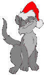 GIF Cat Santa Hat