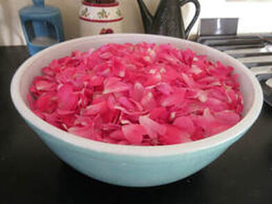 Rose Petals Pyrex Bowl