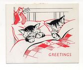 Postcard Vintage Christmas Kittens