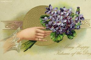 Image of Victorian postcard violets