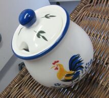 Sugar bowl rooster Provence
